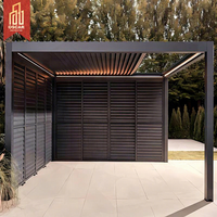 Direct de l'usine Gazebo extérieur étanche en aluminium bioclimatique Pergola jardin patio arrière-cour Pergola rétractable