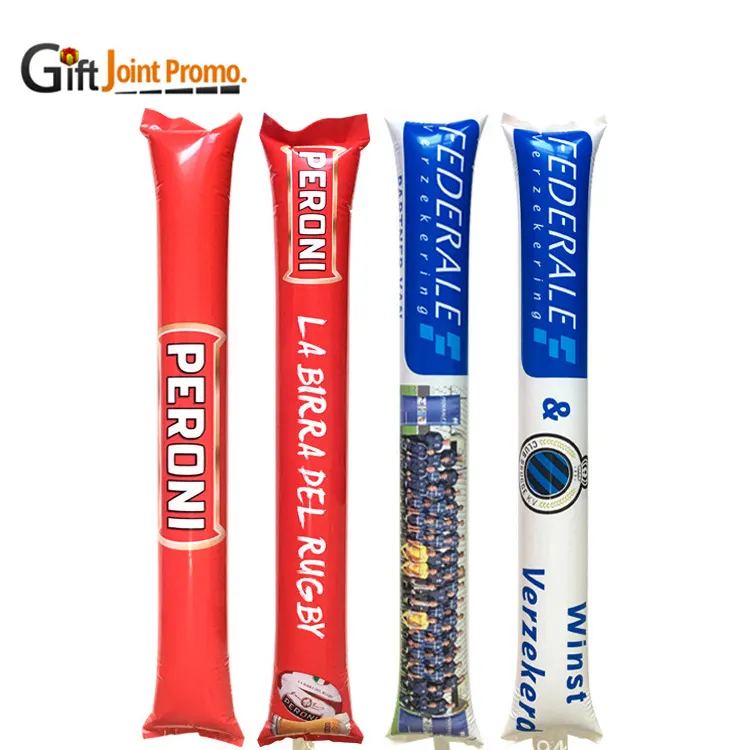 Hot Sale Sport Event Plastic Fans 60 cm Personalized Logo Custom Pe Inflatable Stick Bang Thunder Cheer
