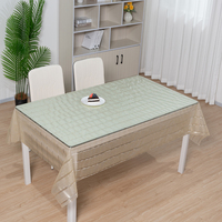 Nappe de table transparente en PVC avec paillettes argentées RNPT, imperméable, décorative, taille personnalisée pour les tables de traiteur et d'événements