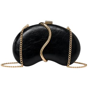 Bolso de mano minimalista Cashew, bolso de noche de piel sintética, versátil, con cadena desmontable, para mujer - Product Image 3