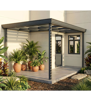 Diseño de Gazebo Moderno y Elegante en Aluminio. Pabellón Minimalista con Techo Rígido para Patio Contemporáneo. Estructura Exterior Personalizada Directa de Fábrica. - Product Image 5