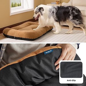 HaChong Ultra yumuşak ince yıkanabilir köpek sandık Mat, kahverengi kaymaz köpek ve kedi yatak - Product Image 1