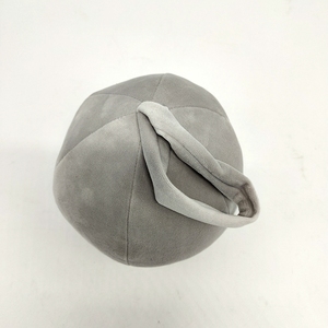 Butée de porte lourde de sable bourrée par boule grise de velours de peluche de décoration naturelle pour la maison et le bureau - Product Image 3