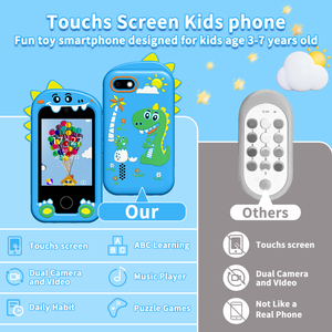 Toddler điện thoại thông minh Khủng long đồ chơi học tập đồ chơi trẻ em điện thoại thông minh 2.8-inch màn hình hiển thị màu sắc trẻ em Điện thoại đồ chơi Quà tặng - Product Image 6