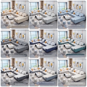 Sofá Esquinero en Forma <span class=keywords><strong>de</strong></span> U <span class=keywords><strong>de</strong></span> Estilo Europeo al <span class=keywords><strong>Mejor</strong></span> Precio al por Mayor, Sofá <span class=keywords><strong>de</strong></span> Cuero <span class=keywords><strong>de</strong></span> 7 Plazas para Sala <span class=keywords><strong>de</strong></span> Estar, Sofá Seccional Largo, Juego <span class=keywords><strong>de</strong></span> Muebles - Product Image 6