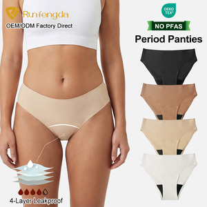 OEM Bulk Custom Ladies Period Underwear XS-6XL Wholesale 4-Layer Absorbent Leak Proof Seamless Plus Size Women Menstrual Panties