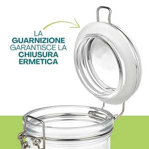 Tarros de vidrio para almacenamiento de 500 ml con tapa de clip para conservas, mermeladas y galletas - Product Image 4