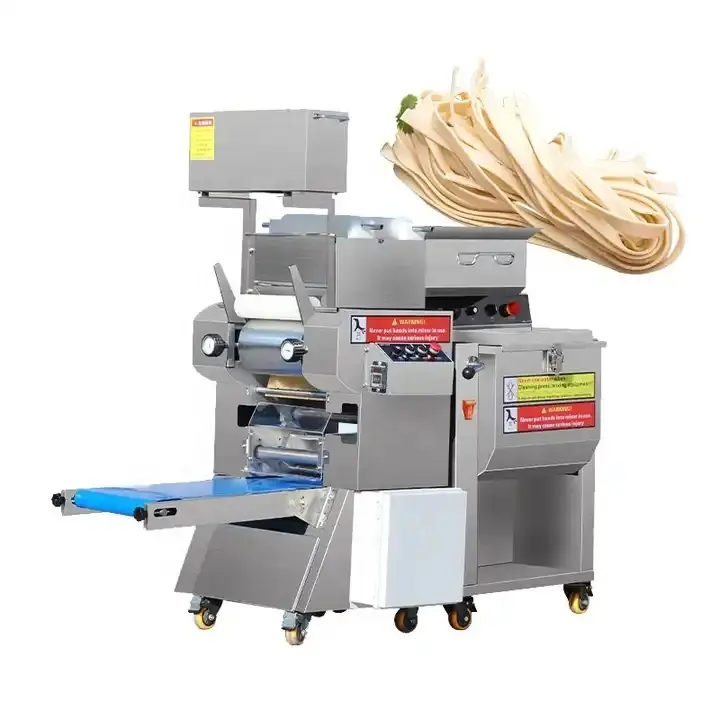 Industrial food process curly thin round noodles making machine with dough mixer automatic pasta noodles making machine