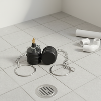 Bouchon de test gonflable en caoutchouc naturel pour tuyau, diamètre 2 pouces, noir, certifié ISO9001, max 40 PSI, pour l'étanchéité et les tests de tuyaux