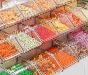 Dsp Việt Nam Nhà máy tốt niêm phong cấp thực phẩm tái chế Acrylic kẹo thùng hộp container cho số lượng lớn thực phẩm khô hạt ngũ cốc hạt - Product Image 4