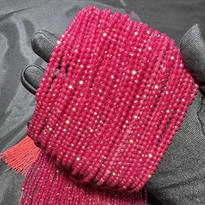 Yeni ürün sentetik yakut kesim yuvarlak boncuk dize prim takı aksesuarları ile taş boncuk - Product Image 2