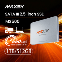 MAXBY 1TB 512GB SATA III SSD - Dukungan 2.5 Inch & M.2 2242 2280, Kecepatan Baca 550MB/s TLC NAND Flash Solid State Drive untuk PC Laptop