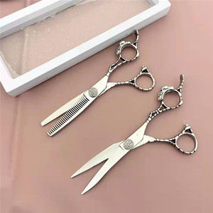 Ciseaux à cheveux professionnels en acier inoxydable 440C, 62 mm, ciseaux à effiler, tête droite, outils de coiffure, finition polie fine - Product Image 2
