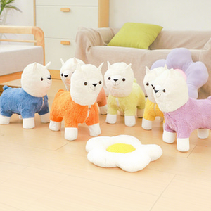 Jouets de bureau et de chaise en peluche colorés et pratiques en forme de <span class=keywords><strong>lama</strong></span>, alpaga et mouton, animaux en peluche doux pour bureaux et chaises confortables, fabriqués en Chine - Product Image 4