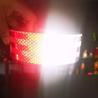 Ruban réfléchissant rouge et blanc DOT-C2, imperméable, 3 m, 983D, adhésif puissant, ruban de sécurité, ruban réfléchissant d'avertissement