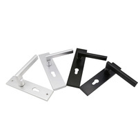 Poignée de porte extérieure en alliage d'aluminium laiton antique de qualité supérieure, avec plaque de serrure et trou pour cylindre, couleur or-noir