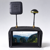 Kacamata FPV EV800D 5.8G 40CH Nirkabel dengan DVR Layar 5.0 Inci 854*480 Antena Ganda untuk Drone Balap FPV