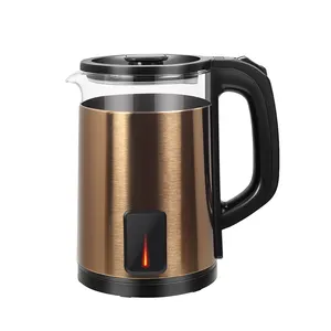 电热水壶快速水茶壶不锈钢双壁水壶无绳不锈钢快速水锅炉茶壶