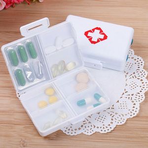 Small Portable Manual Pill Organizer Creative Double Layer PP Medicine Box First Aid Storage <b>for</b> Outdoor Use - Product Image 3