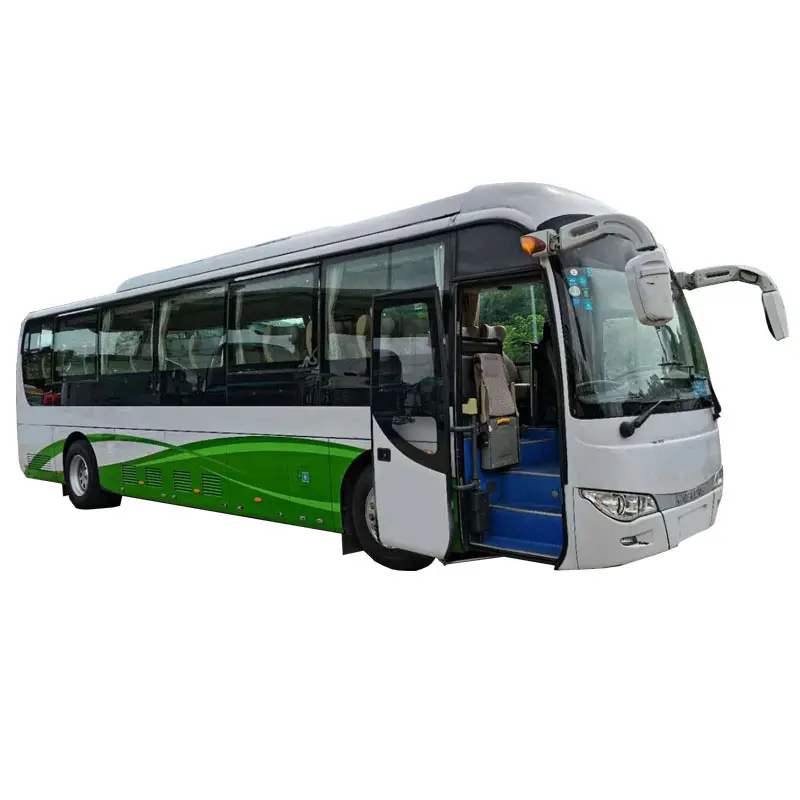 Suministro de fábrica Autobús eléctrico de marca China usado a la venta 49 asientos 2015 Autobús de autocar eléctrico puro delantero Autobús de autocar usado 6110 en China