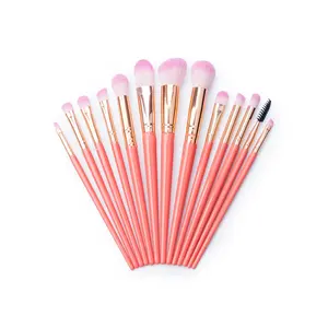 Ttaobao – ensemble de pinceaux de maquillage intelligents, professionnels, vente complète, orange, rose, couleur or, ferule, 13 pièces