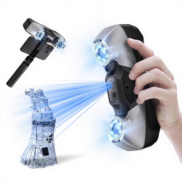 Revopoint MetroY Pro 3D Scanner 3D Printing 0.01mm Precision Industrial Laser Handheld 62-Line Full-Field Real-time Preview