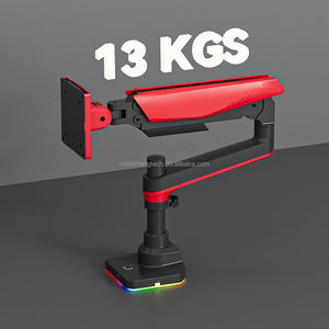 2025 nuevo Heavy-Duty Single Ultra Wide Gaming Hub negro rojo colorido <span class=keywords><strong>Monitor</strong></span> soporte de montaje 17-42 <span class=keywords><strong>pulgadas</strong></span> para monitores de juegos - Product Image 3