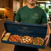 Boîte à pizza personnalisée MaiBao à 3 compartiments, emballage alimentaire en carton de qualité pour mini-pizzas, boîte à emporter écologique