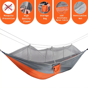 <span class=keywords><strong>Hamac</strong></span> en nylon parachute 70D <span class=keywords><strong>ultra</strong></span> léger, <span class=keywords><strong>moustiquaire</strong></span>, confortable, pour la plage, le randonnée, les balançoires de patio, le camping en plein air - Product Image 6