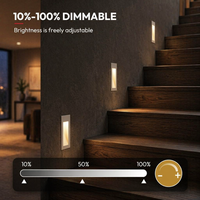 Lumière LED murale intégrée de haute qualité, dimmable, 2700K/3000K/4000K/5700K, IP65, en aluminium, 3W, longue bande, étanche, CRI élevé