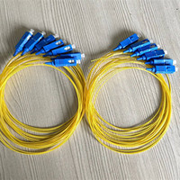 Cable de Fibra Óptica Monomodo OM3 de 3M, 0.9mm SC/UPC/APC, Codificado por Colores, con Revestimiento de PVC