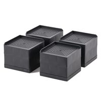 Penyangga Sofa Qinfeng, Penyangga Furnitur Tugas Berat yang Dapat Disesuaikan, Penyangga Tempat Tidur Persegi Panjang Warna Hitam