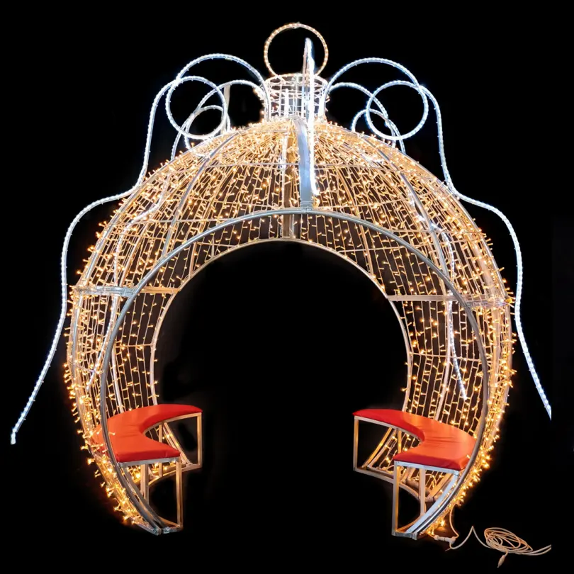 Пользовательские коммерческие открытый сад Проект украшения 3d Большой Led деко мотив шар огни Рождество мотив свет