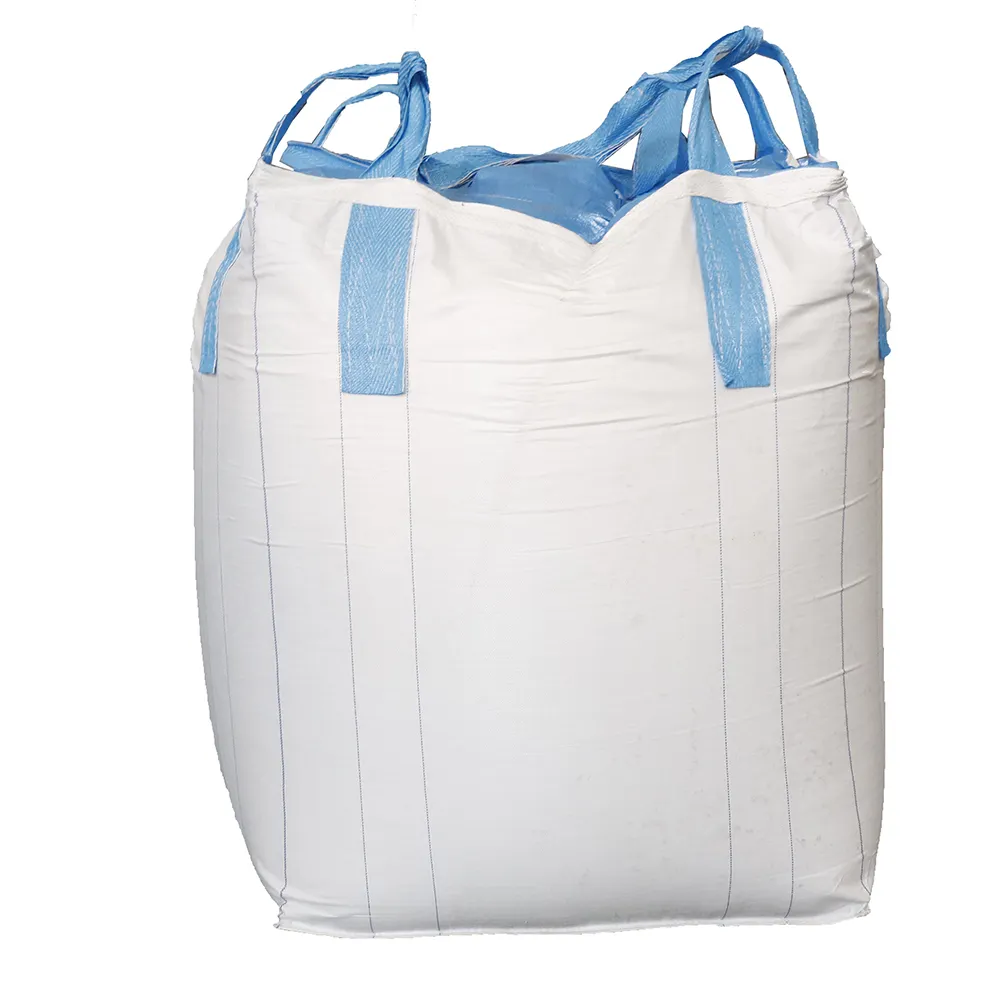पीपी बुना जंबो 1 टन बड़ा बैग 1000 किलो कपड़ा एफआईबीसी बैग थोक 1.5 टन 1500 किलो आटा चावल चीनी अनाज के लिए थोक बैग