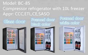 Venta al por mayor de fábrica: Mini nevera portátil de 85L sin escarcha con congelador para bebidas, nevera portátil con congelador, minibar. - Product Image 2