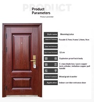 Porte d'entrée battante de sécurité en acier moderne haut de gamme, anti-effraction, avec garantie d'un an