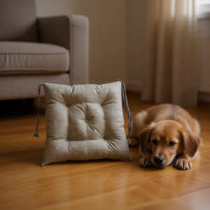 Cuscino per Animali Domestici in Tessuto Oxford Quadrato 43*43 Beige con Materiale Loneta Confortevole - Product Image 2