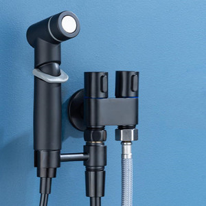 Douche hygiénique <span class=keywords><strong>pour</strong></span> toilettes, douchette bidet à double sortie, ensembles d'accessoires <span class=keywords><strong>de</strong></span> <span class=keywords><strong>salle</strong></span> <span class=keywords><strong>de</strong></span> <span class=keywords><strong>bain</strong></span>, siège <span class=keywords><strong>de</strong></span> toilette bidet - Product Image 3