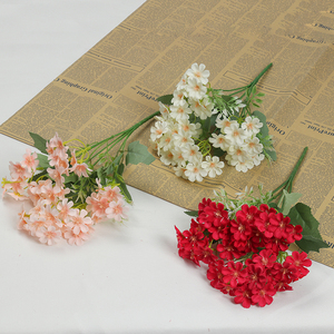 Bouquet de fleurs artificielles en soie - Chrysanthèmes sauvages en petite bouquette pour la décoration de la maison et du bureau - Modèle en gros BSJ-340 Fabriqué en Chine - Product Image 5