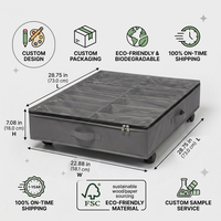 Organisateur de rangement pliable pour chaussures sous le lit, avec roulettes, séparateurs réglables, poignées, chariot pliable en tissu, design moderne