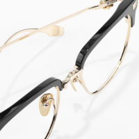Lunettes de vue multifocales de luxe unisexes noires et dorées, style punk classique, pour hommes et femmes, avec correction de la presbytie.