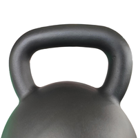Kettlebell en acier moulé de 108 kg pour hommes, robuste, avec design classique et poignée antidérapante