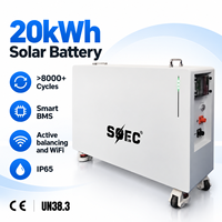Kundenspezifische IP65 16kWh 20kWh Wiederaufladbare 51,2V 48V 400Ah 314Ah LiFePO4-Batteriepacks für Solar-Heimspeicher Lithium-Ionen-Batterien