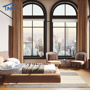 Fenêtre cintrée à double vitrage en aluminium avec grilles - Product Image 2