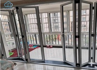 Fenêtre pliante en aluminium blanche pour usage domestique, fenêtre de vue intérieure/extérieure pour jardin, taille personnalisée non standard pour le marché étranger