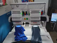 Machine à broder numérique automatique à 2 têtes avec 9/12 aiguilles pour usage commercial