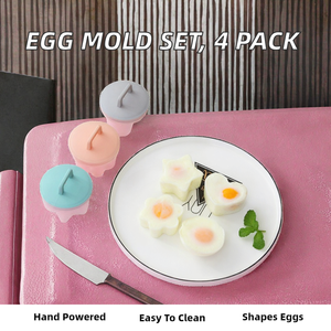 Ensemble de supports à œufs en silicone, bols empilables colorés, outil de cuisine écologique pour mélanger les œufs, compatible lave-vaisselle et four, marque USSE - Product Image 2