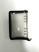 Noir clair A6 taille PVC fermeture éclair autour de 6 reliure à anneaux couverture A6 étui à fermeture éclair