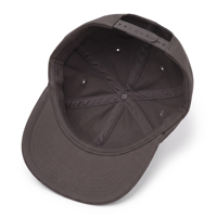Casquette de baseball en coton sergé ToughRhino personnalisée avec broderie plate, non structurée, 5 panneaux, visière légèrement incurvée, fermeture snapback