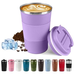 Custom Logo Gift 12oz Vacuum-Insulated Stainless Steel Travel Coffee Mug, Leak-Proof Reusable Coffee Cup with Lid - Product Image 3